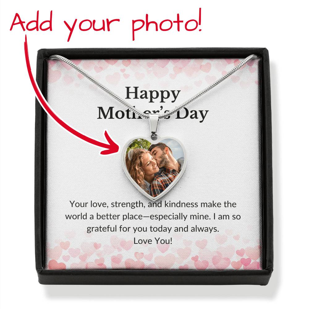 Custom Photo Necklace for Moms-Your Love & Strength