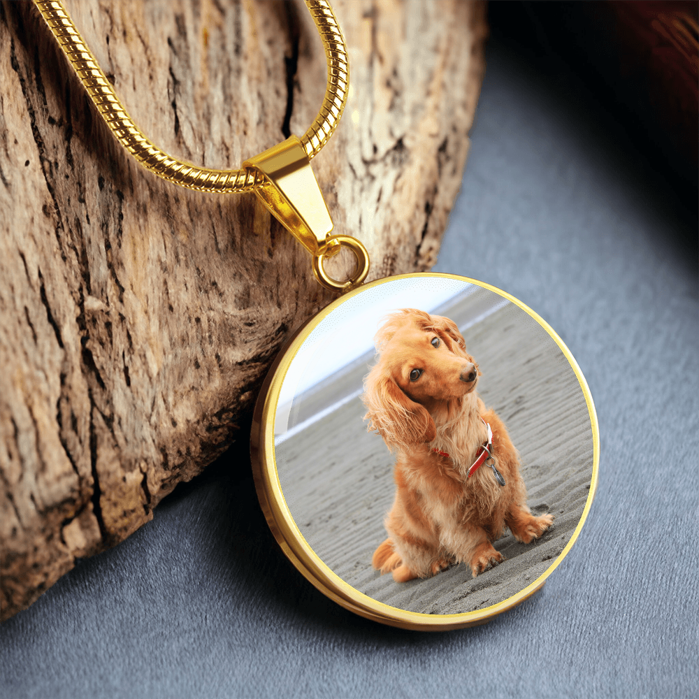 Customized Dog Photograph Round Pendant