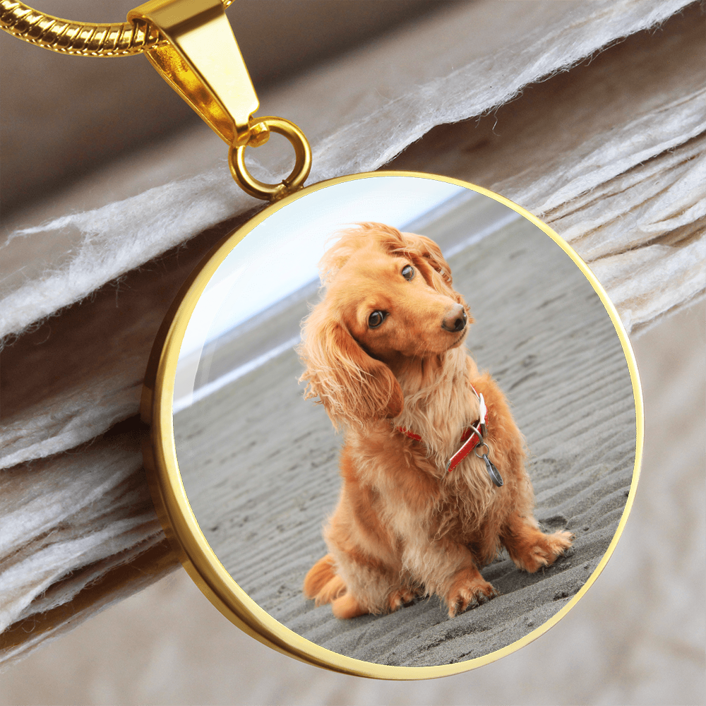 Customized Dog Photograph Round Pendant