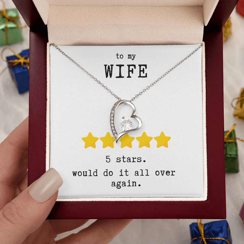 To My Wife- 5 Stars- Forever Love Necklace