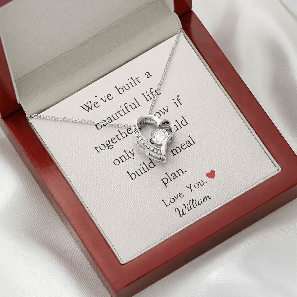Personalized Anniversary-We've Built A Beautiful Life- Forever Love Necklace