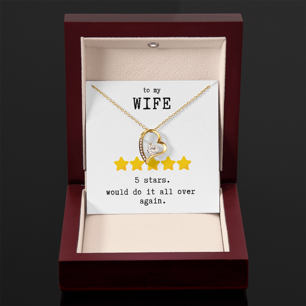 To My Wife- 5 Stars- Forever Love Necklace