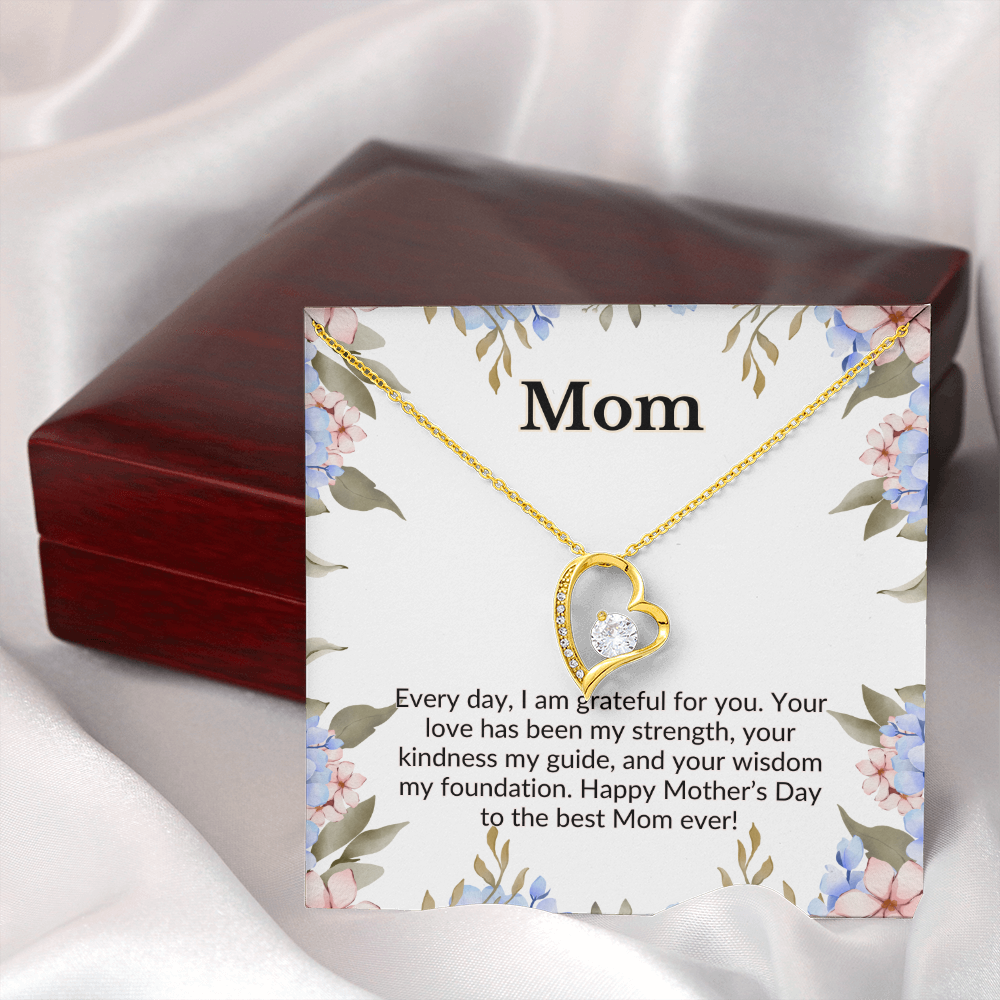 Mom- Every Day, I Am Grateful For You-Forever Love Necklace