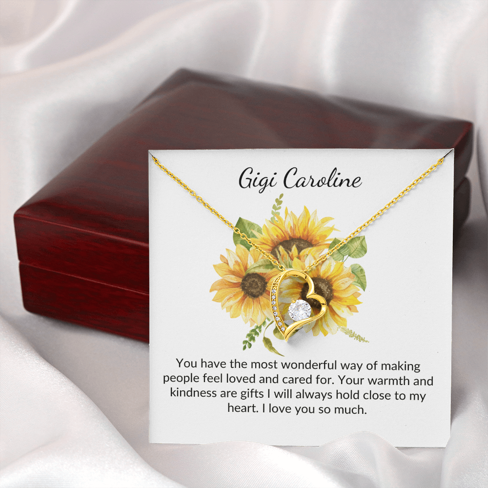 Personalized for Grandmothers- You Have The Most Wonderful Way-Forever Love Necklace