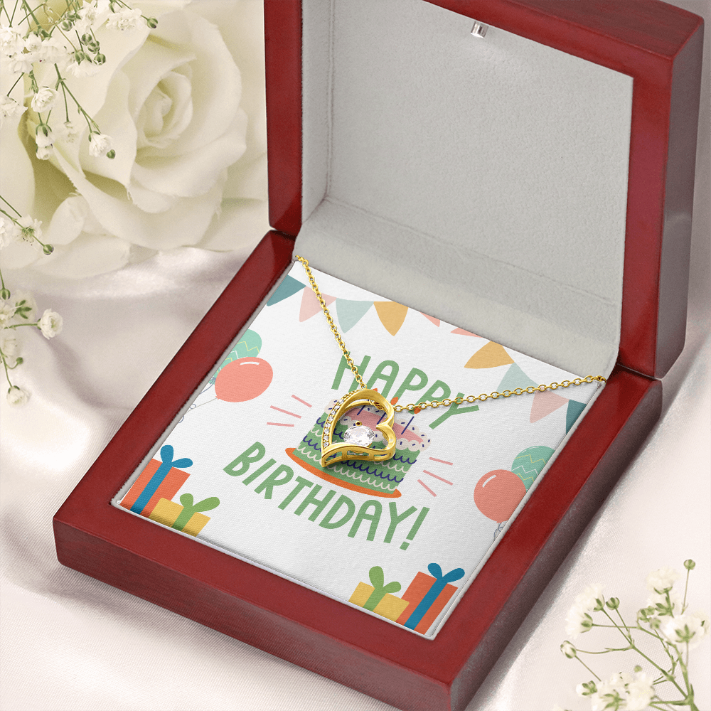Happy Birthday- Pinks & Greens- Forever Love Necklace