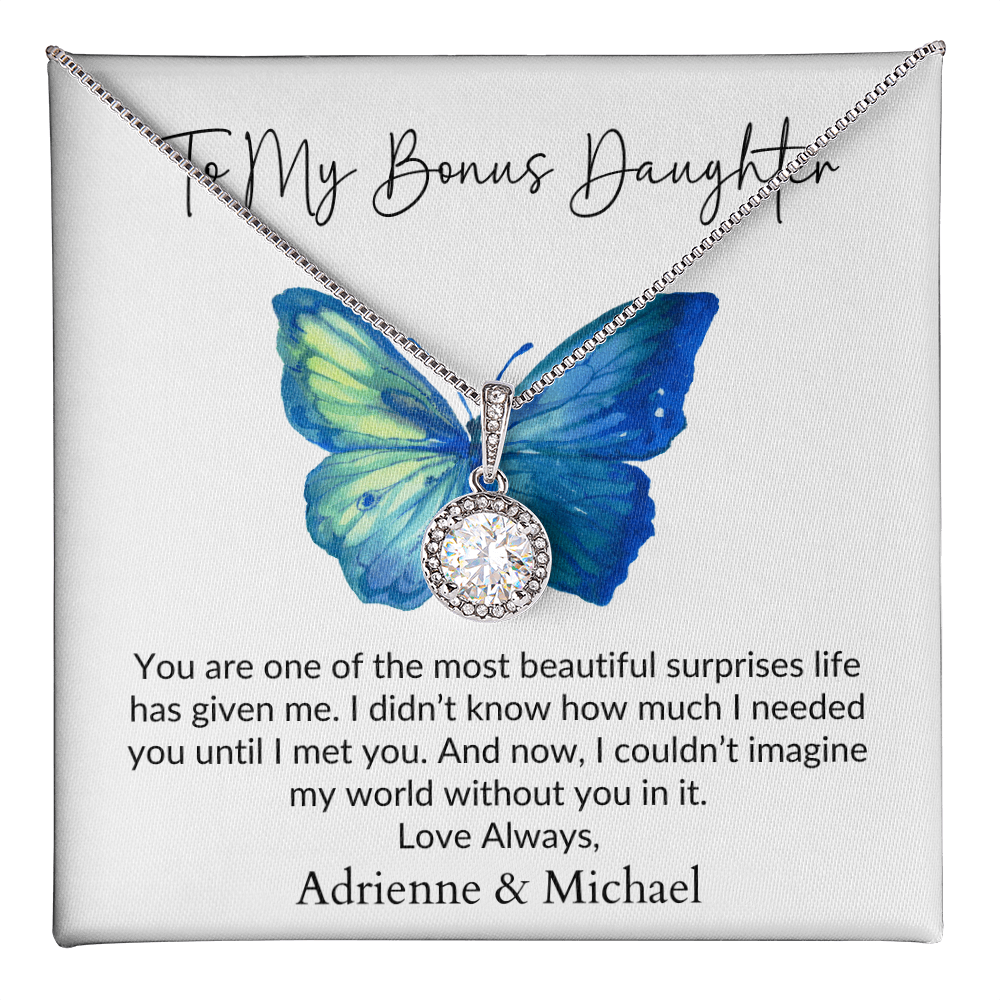 Personalized for Bonus Daughters- You Are A Beautiful Surprise- Eternal Hope Necklace