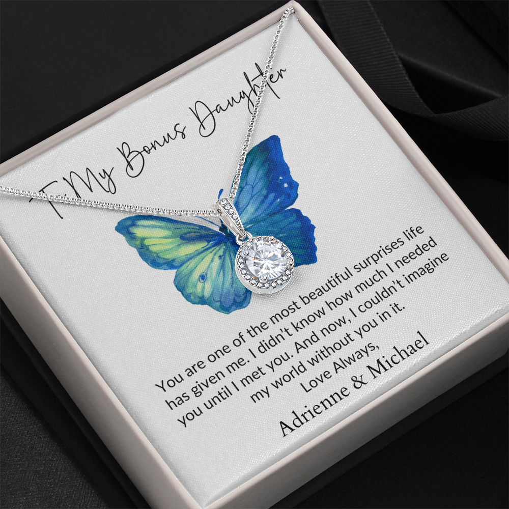 Personalized for Bonus Daughters- You Are A Beautiful Surprise- Eternal Hope Necklace