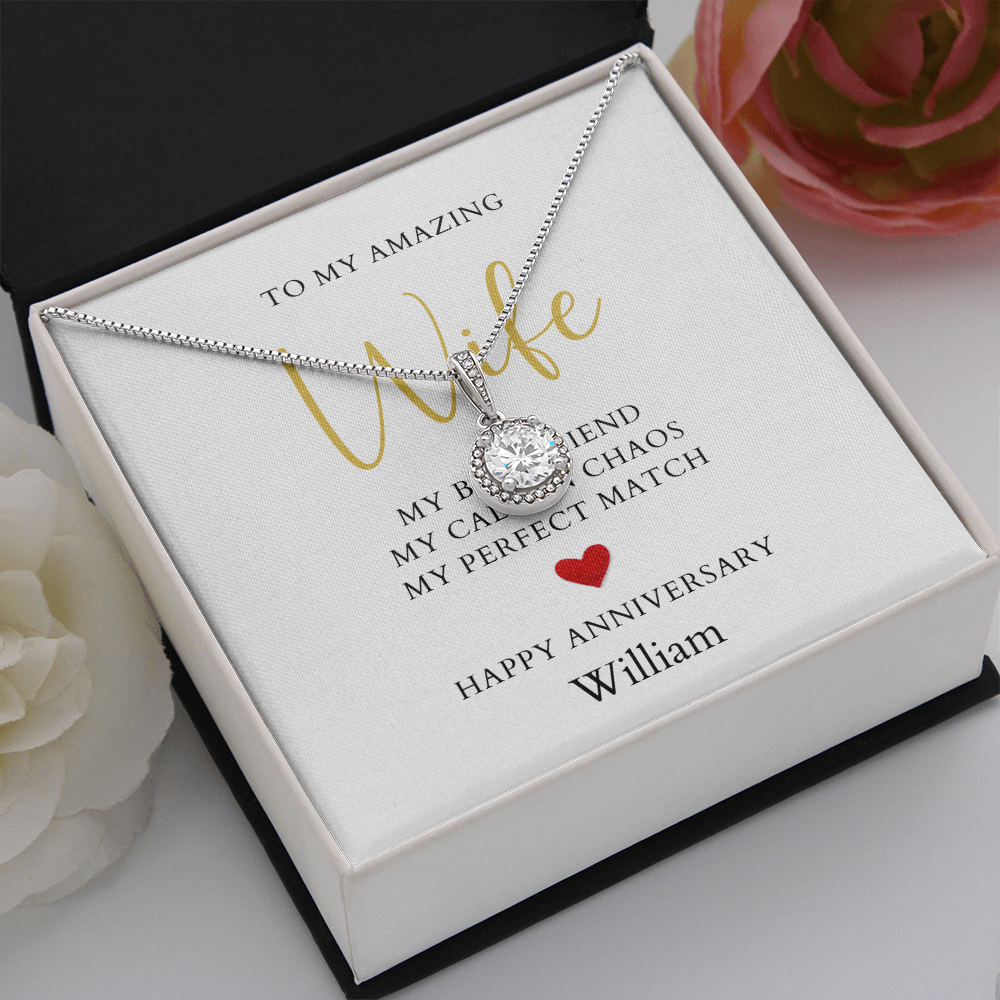 Personalized Anniversary-To My Amazing Wife-Eternal Hope Necklace