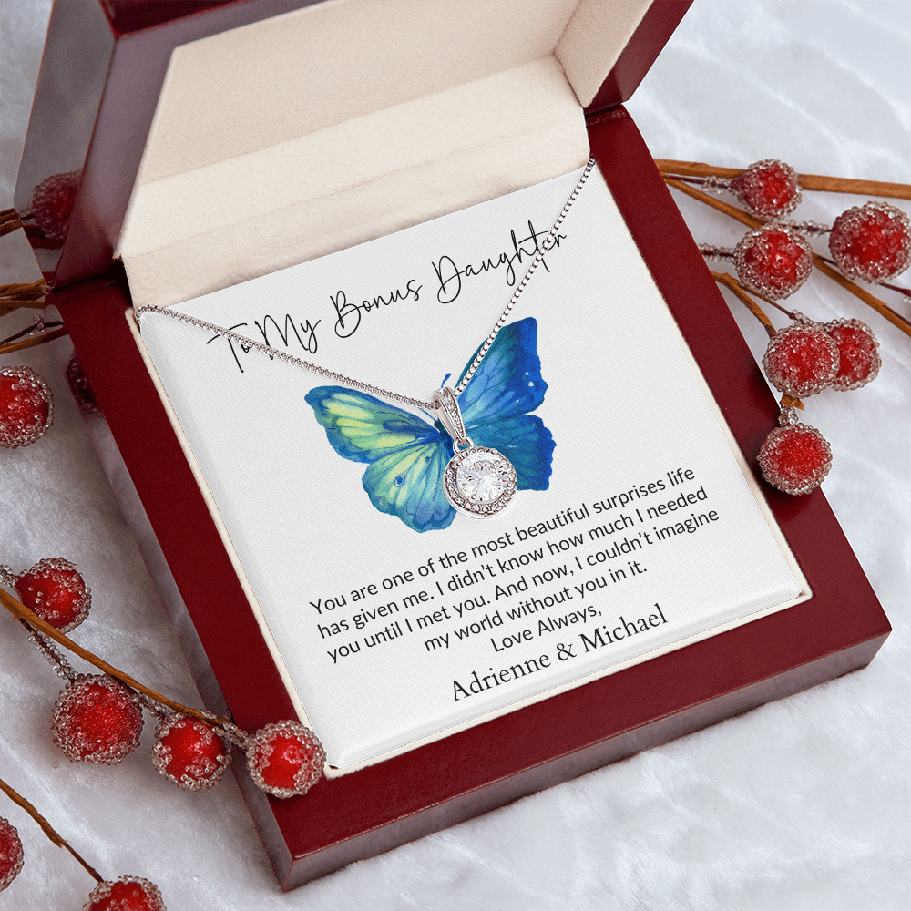 Personalized for Bonus Daughters- You Are A Beautiful Surprise- Eternal Hope Necklace