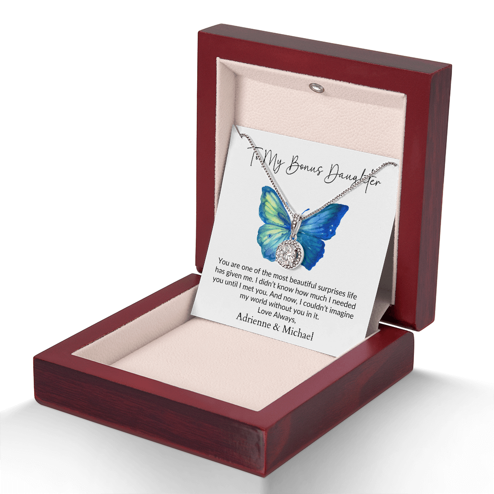 Personalized for Bonus Daughters- You Are A Beautiful Surprise- Eternal Hope Necklace