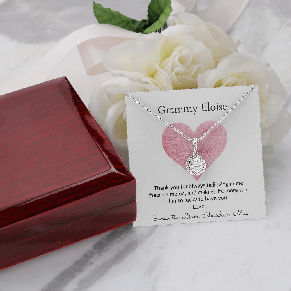 Personalized for Grandmothers- Thank You For Always Believing In Me- Eternal Hope Necklace