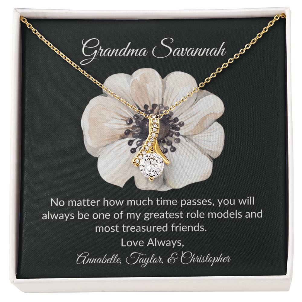 Personalized for Grandmothers-No Matter How Much Time Passes-Alluring Beauty Necklace
