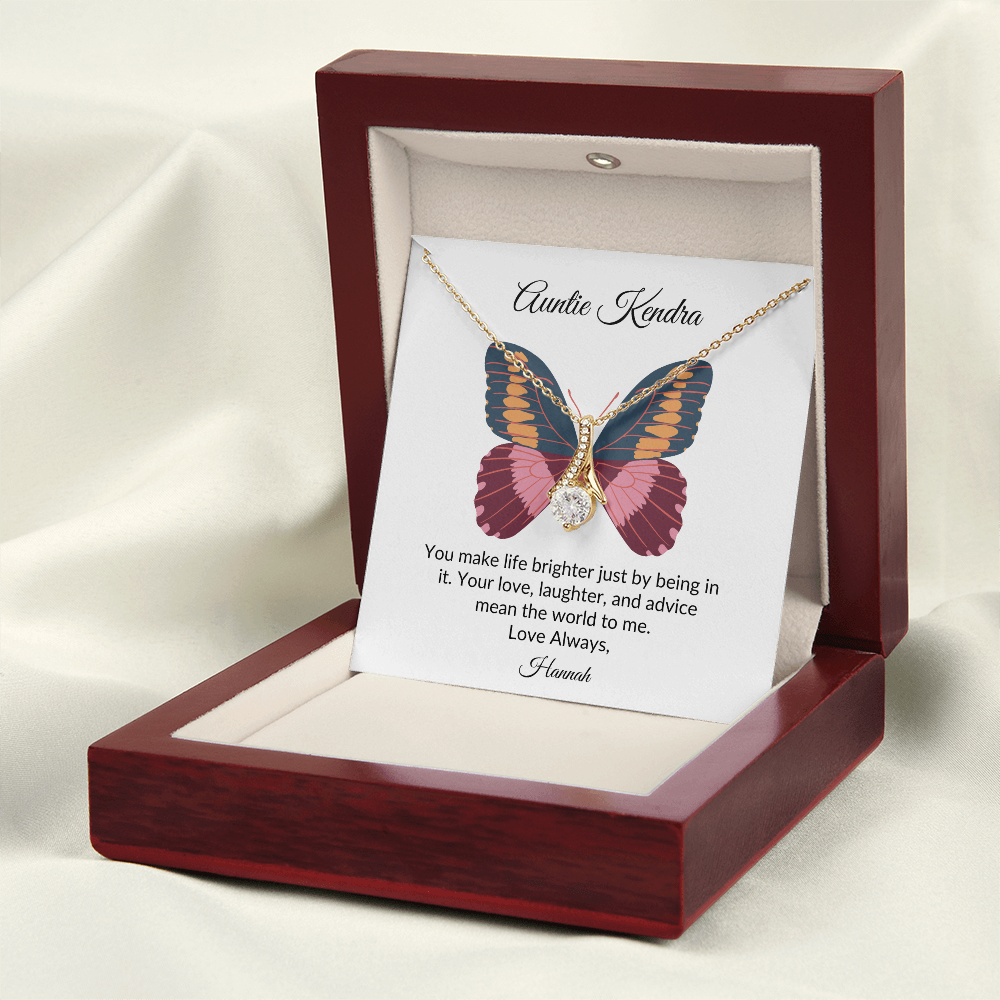 Personalized for Aunts- You Make Life Brighter- Alluring Beauty Necklace