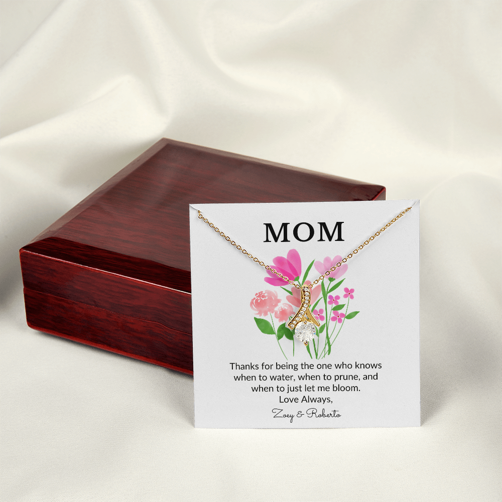 Personalized for Mothers- Thanks For Letting Me Bloom- Alluring Beauty Necklace