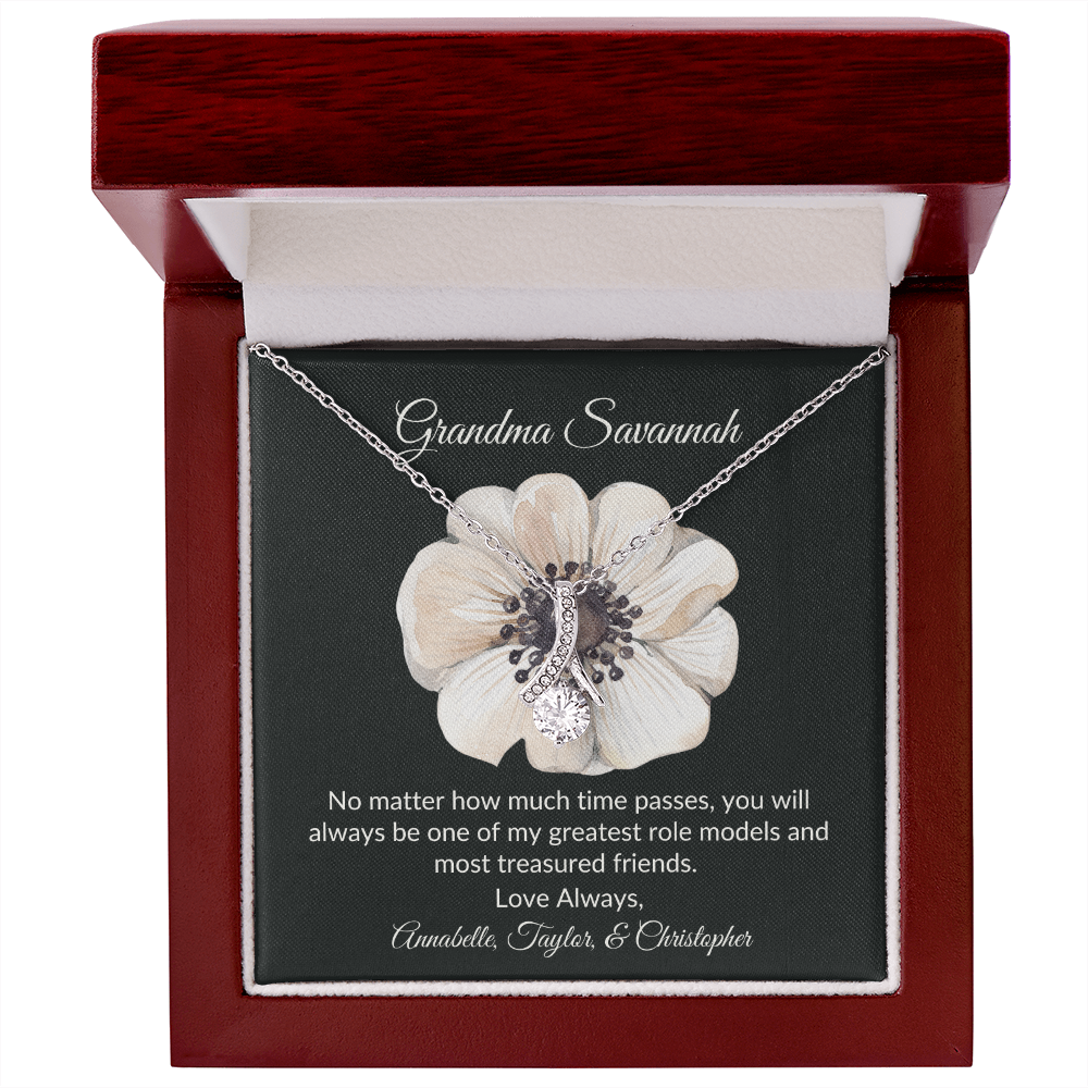 Personalized for Grandmothers-No Matter How Much Time Passes-Alluring Beauty Necklace