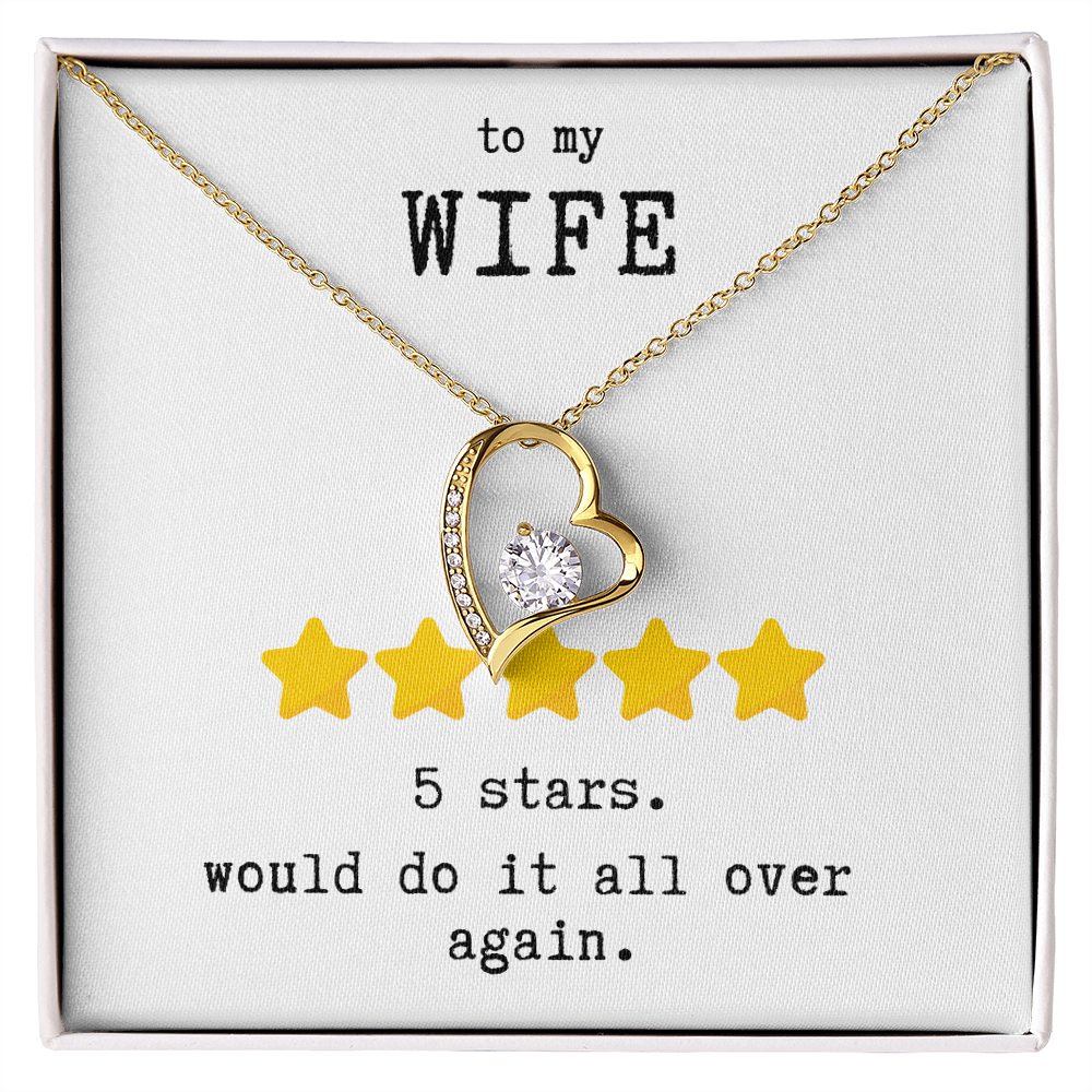To My Wife- 5 Stars- Forever Love Necklace