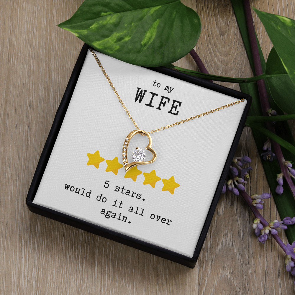 To My Wife- 5 Stars- Forever Love Necklace
