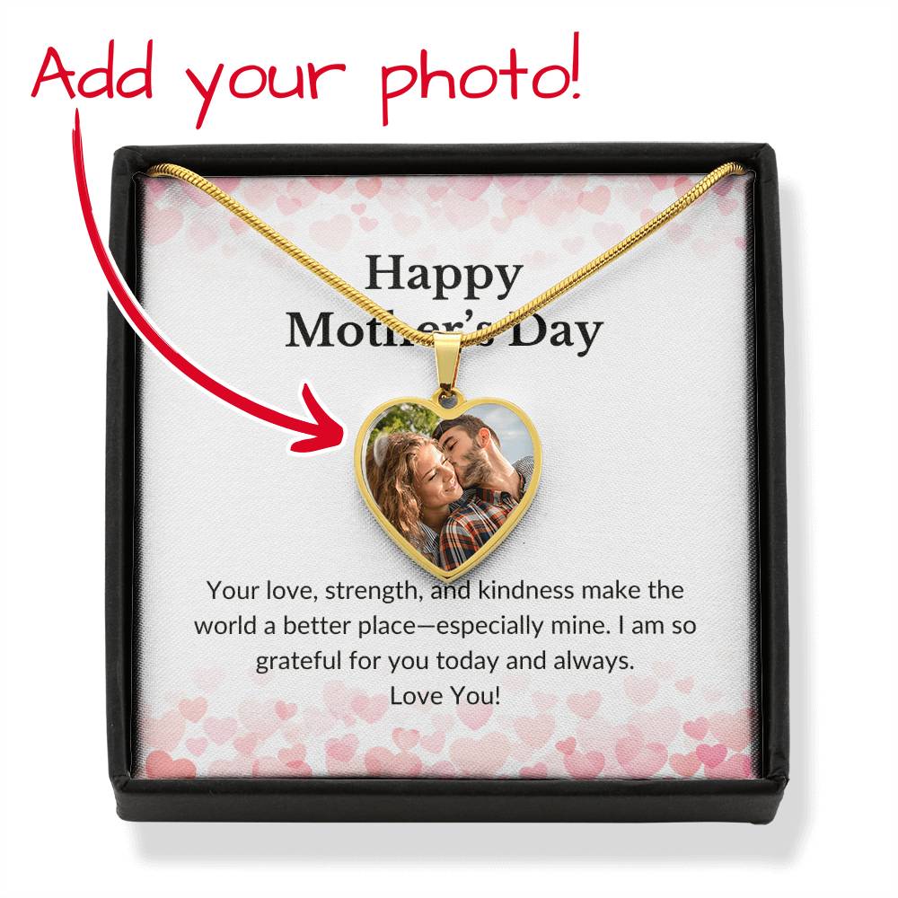 Custom Photo Necklace for Moms-Your Love & Strength
