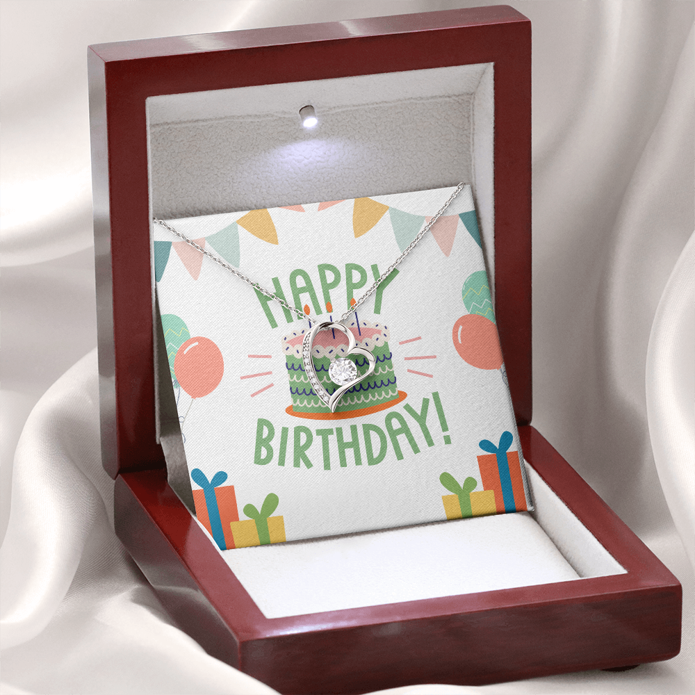 Happy Birthday- Pinks & Greens- Forever Love Necklace
