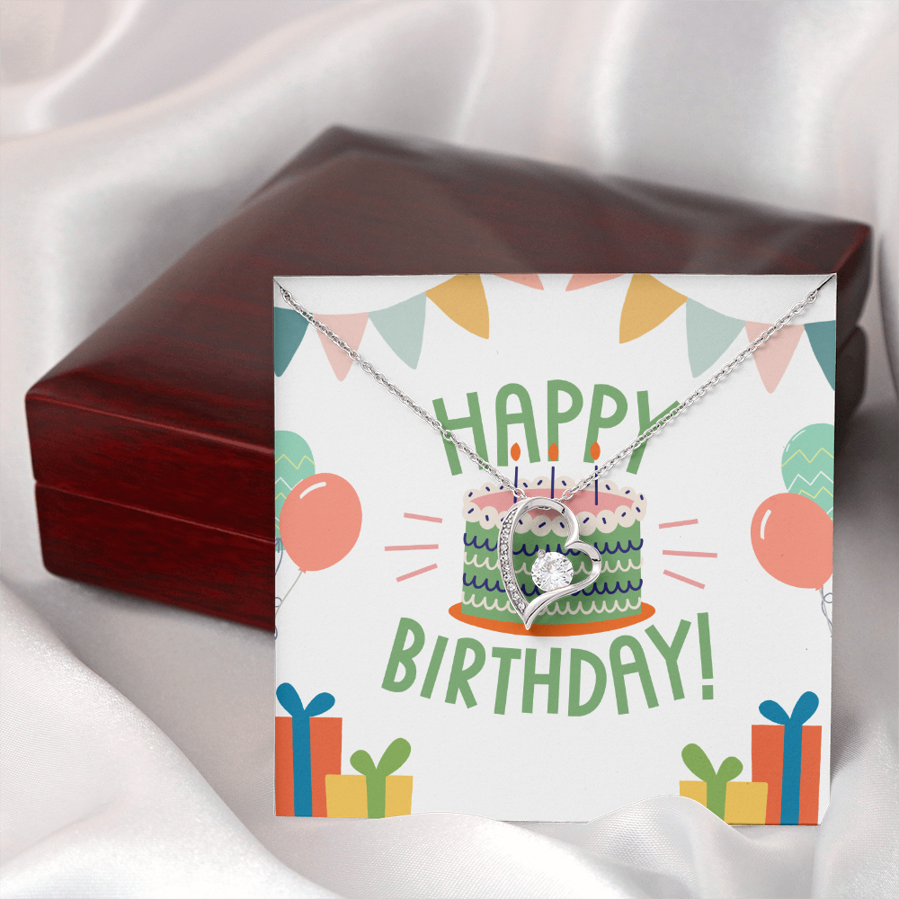 Happy Birthday- Pinks & Greens- Forever Love Necklace