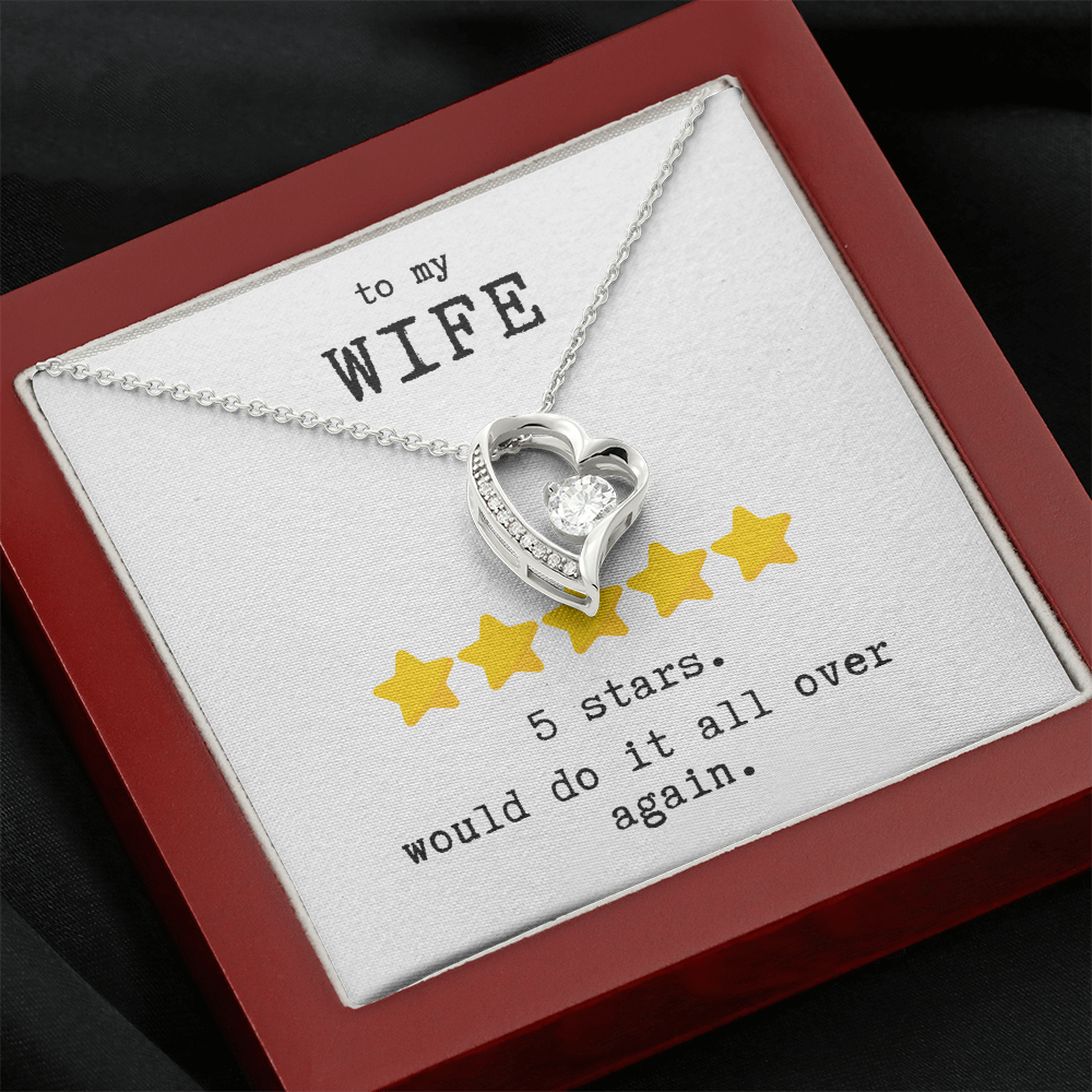 To My Wife- 5 Stars- Forever Love Necklace