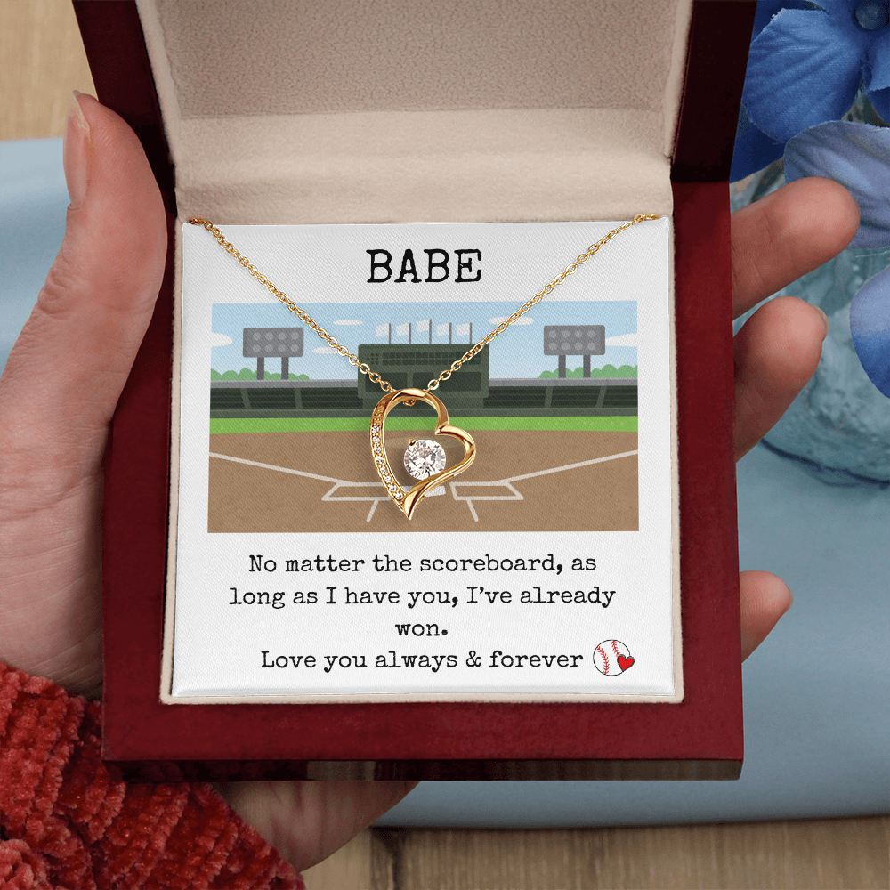 Babe- No Matter The Scoreboard, I've Already Won- Forever Love Necklace