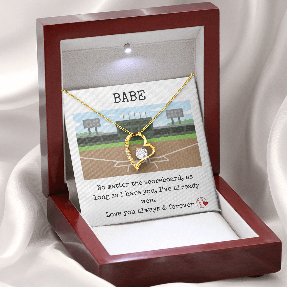 Babe- No Matter The Scoreboard, I've Already Won- Forever Love Necklace