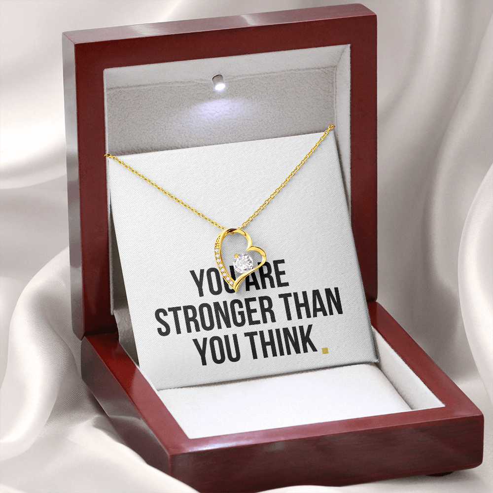 You Are Stronger Than You Think- Forever Love Necklace