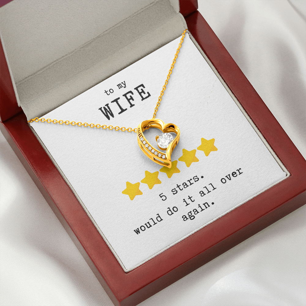To My Wife- 5 Stars- Forever Love Necklace