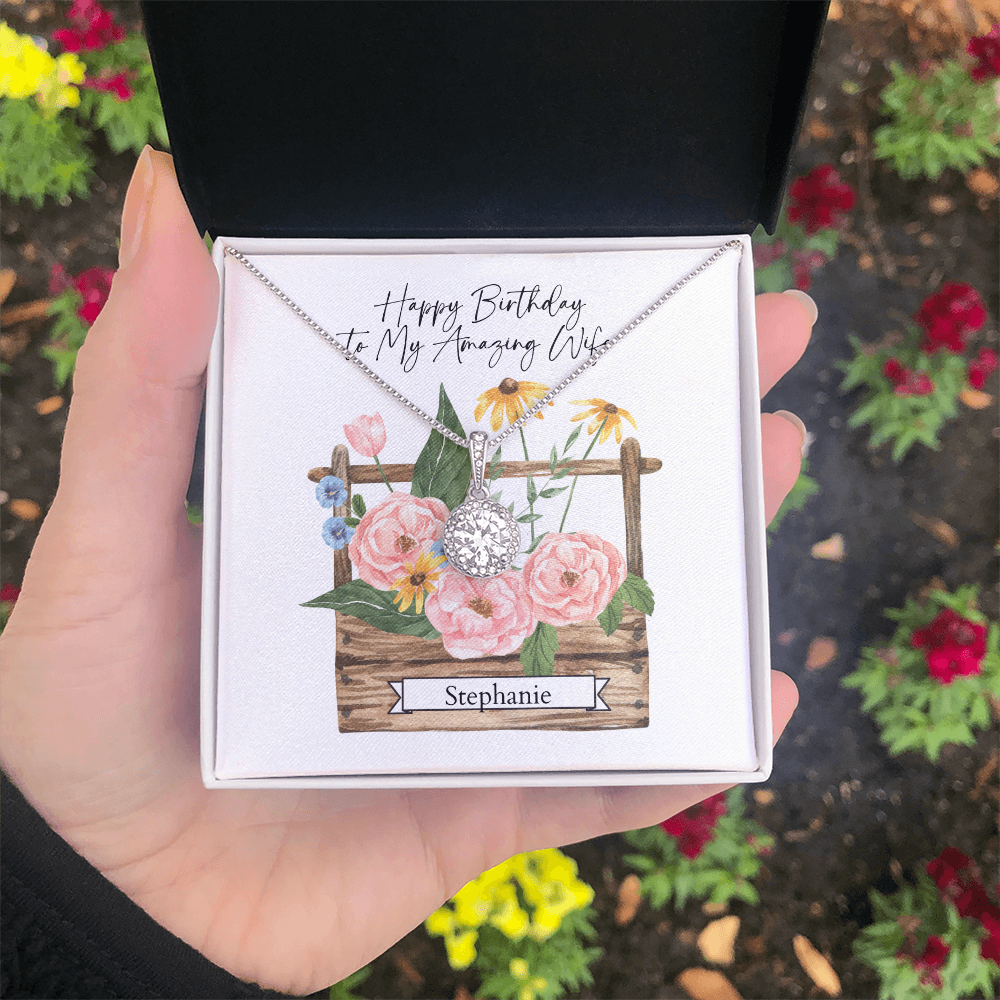 Personalized Happy Birthday-To My Amazing Wife- Eternal Hope Necklace