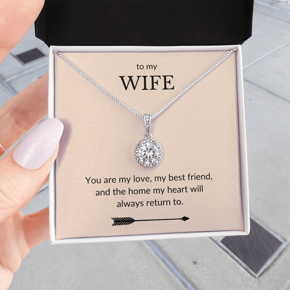 To My Wife- You Are My Love, My Best Friend-Eternal Hope Necklace
