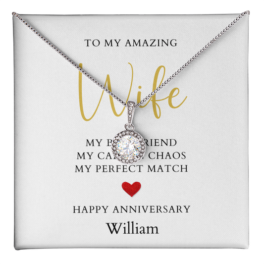 Personalized Anniversary-To My Amazing Wife-Eternal Hope Necklace