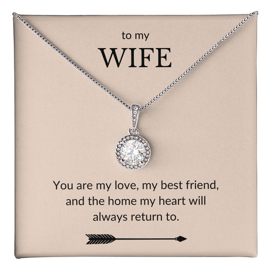 To My Wife- You Are My Love, My Best Friend-Eternal Hope Necklace