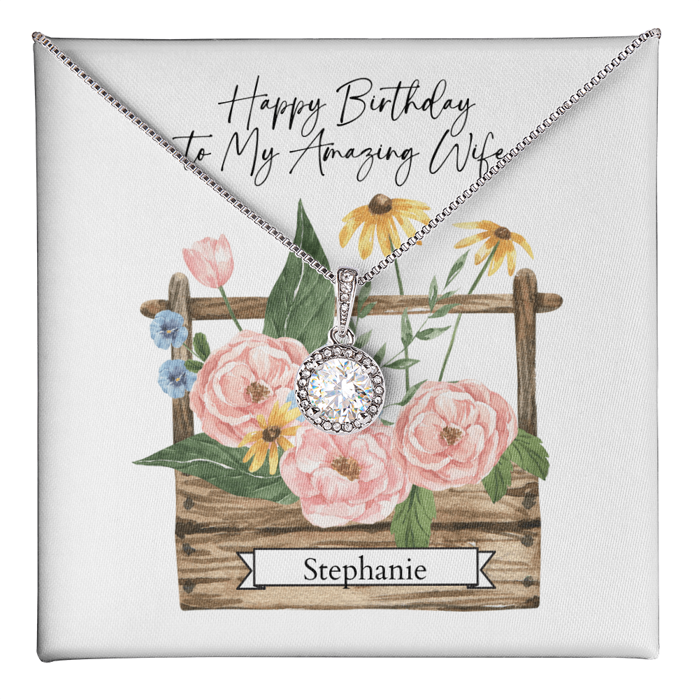 Personalized Happy Birthday-To My Amazing Wife- Eternal Hope Necklace