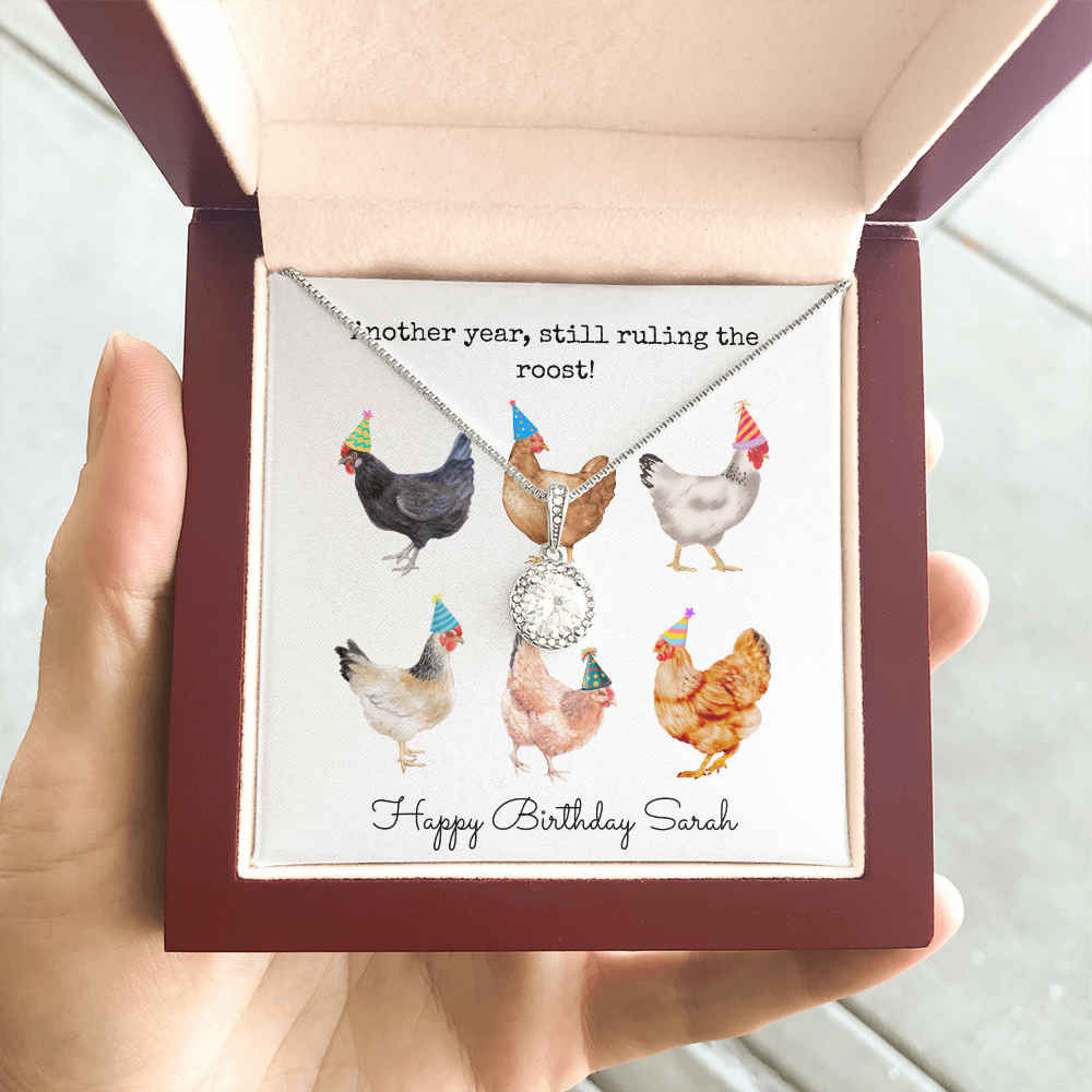 Personalized Happy Birthday- Ruling The Roost- Eternal Hope Necklace