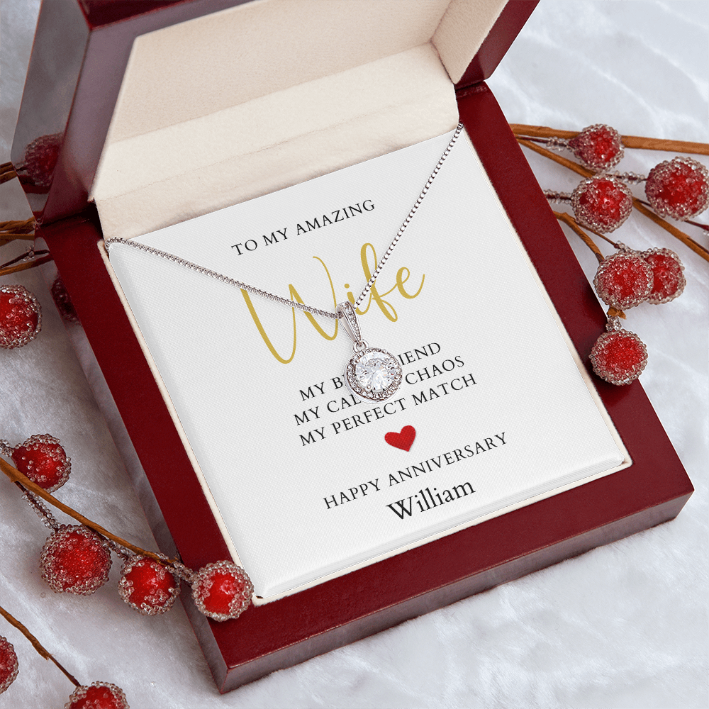 Personalized Anniversary-To My Amazing Wife-Eternal Hope Necklace