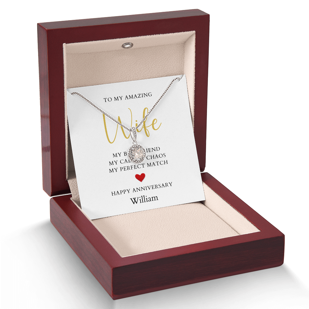 Personalized Anniversary-To My Amazing Wife-Eternal Hope Necklace