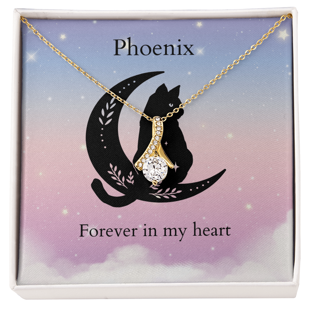 Personalized Cat Remembrance Starry Night- Alluring Beatuy