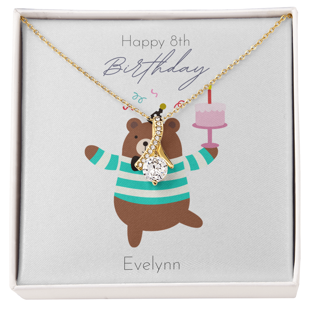 Custom Kids Birthday Gift- Dancing Bear-Alluring Beauty Necklace