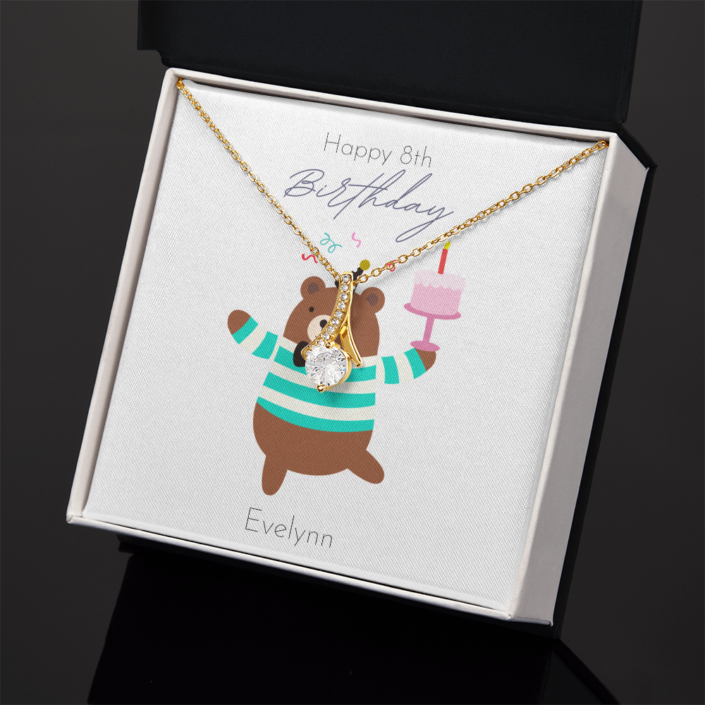 Custom Kids Birthday Gift- Dancing Bear-Alluring Beauty Necklace