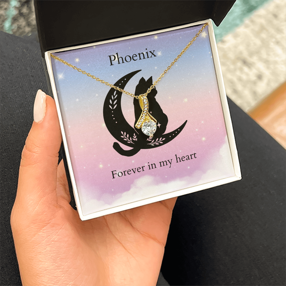 Personalized Cat Remembrance Starry Night- Alluring Beatuy