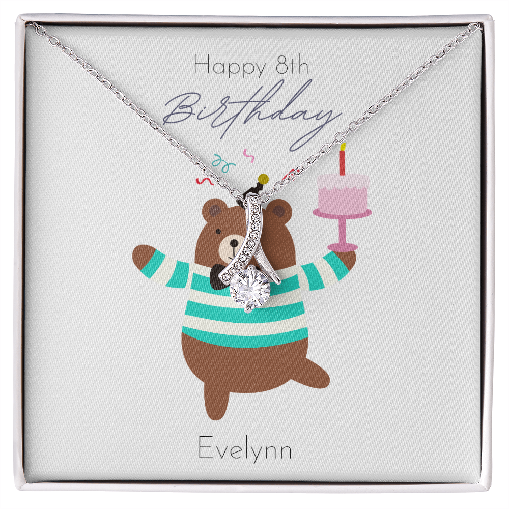Custom Kids Birthday Gift- Dancing Bear-Alluring Beauty Necklace