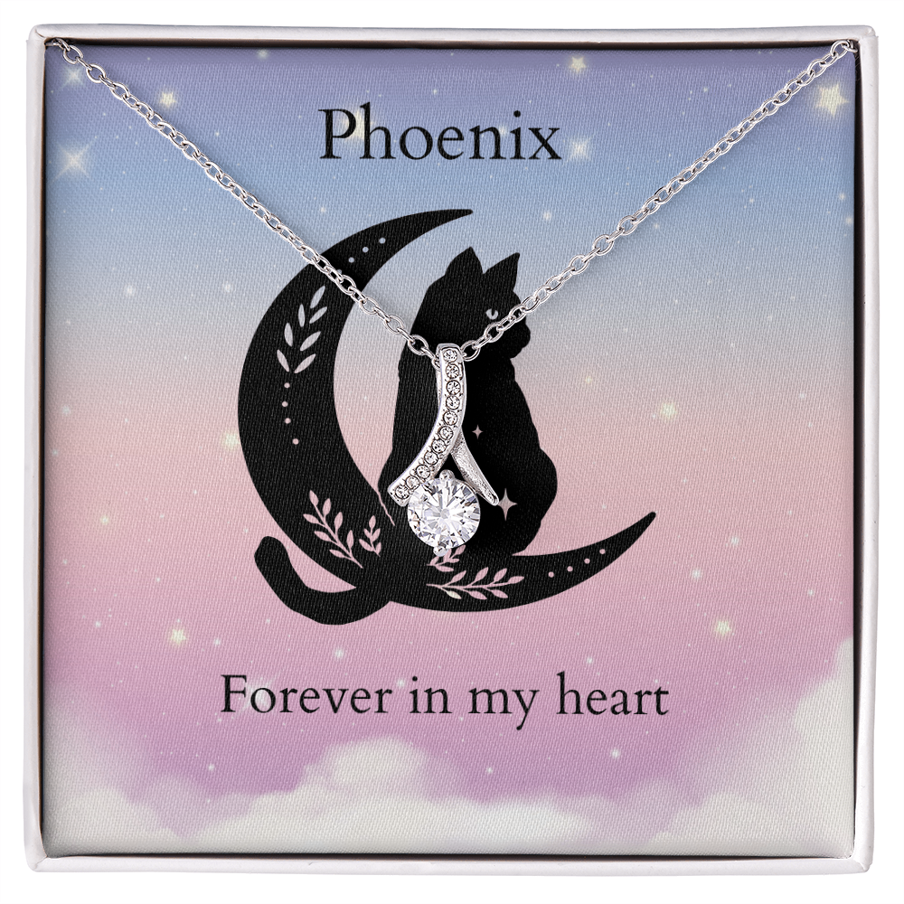Personalized Cat Remembrance Starry Night- Alluring Beatuy