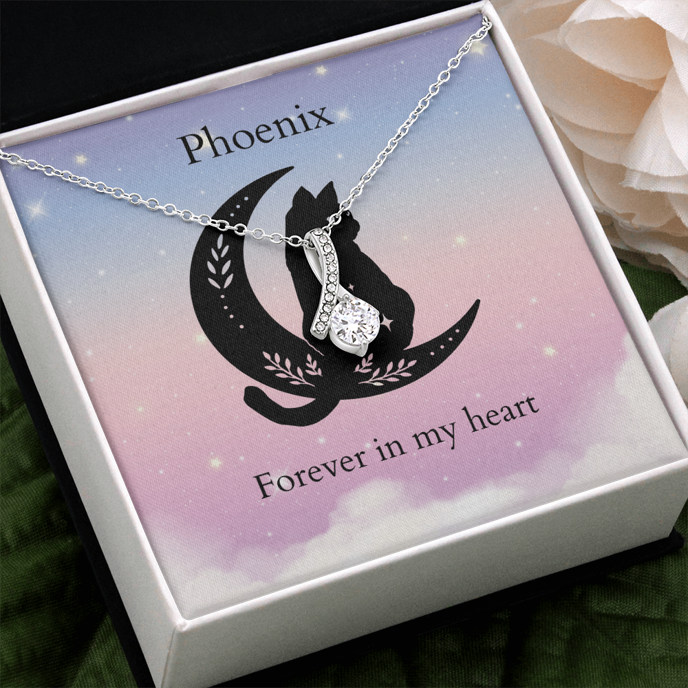 Personalized Cat Remembrance Starry Night- Alluring Beatuy