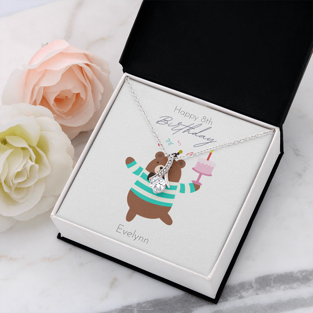 Custom Kids Birthday Gift- Dancing Bear-Alluring Beauty Necklace