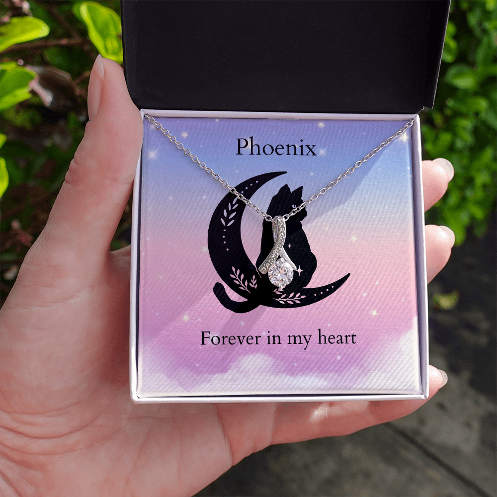 Personalized Cat Remembrance Starry Night- Alluring Beatuy