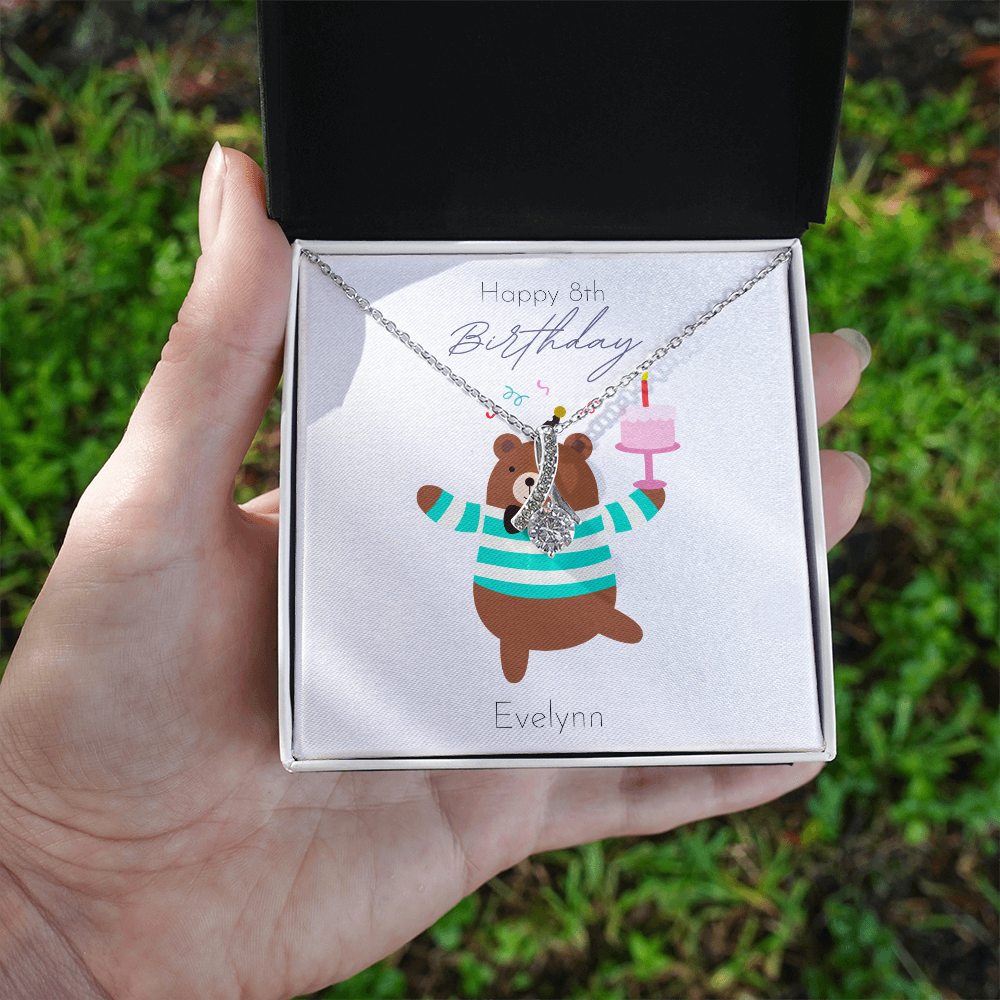 Custom Kids Birthday Gift- Dancing Bear-Alluring Beauty Necklace