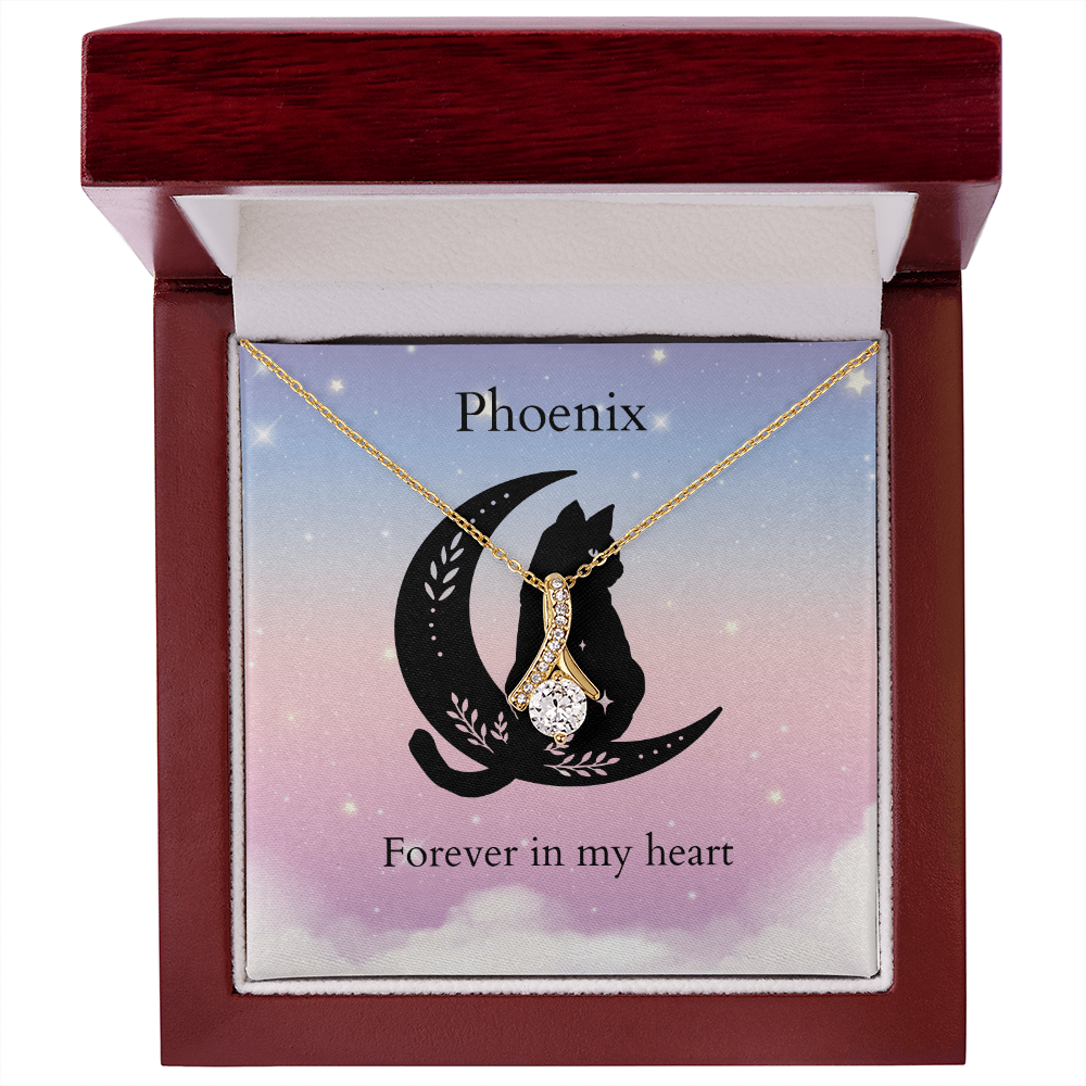 Personalized Cat Remembrance Starry Night- Alluring Beatuy