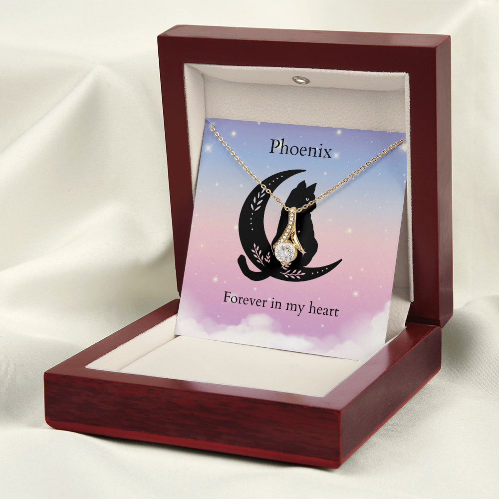 Personalized Cat Remembrance Starry Night- Alluring Beatuy