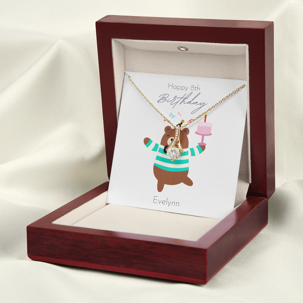 Custom Kids Birthday Gift- Dancing Bear-Alluring Beauty Necklace
